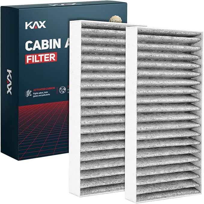 KAX Cabin Air Filter (CF11777, CP777) Replacement for Jeep Wrangler (2011-2017), Wrangler JK (2018) Premium Cabin Filter with Activated Carbon Filter, Pack of 2