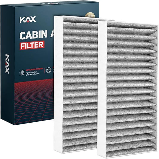 KAX Cabin Air Filter (CF11777, CP777) Replacement for Jeep Wrangler (2011-2017), Wrangler JK (2018) Premium Cabin Filter with Activated Carbon Filter, Pack of 2