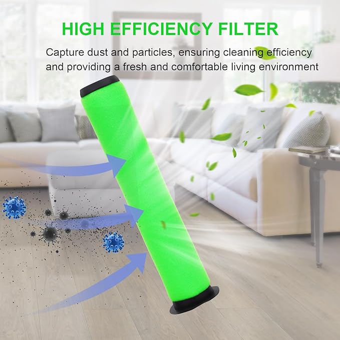 Vacuum Filter Compatible with Bissell AirRam Stick Vacuum Cleaner - Compare to Part # 1611215 for Models 1984 19844 1984B 1984C 2144 21448 19841 Replacement Filters Part(5 Pack)