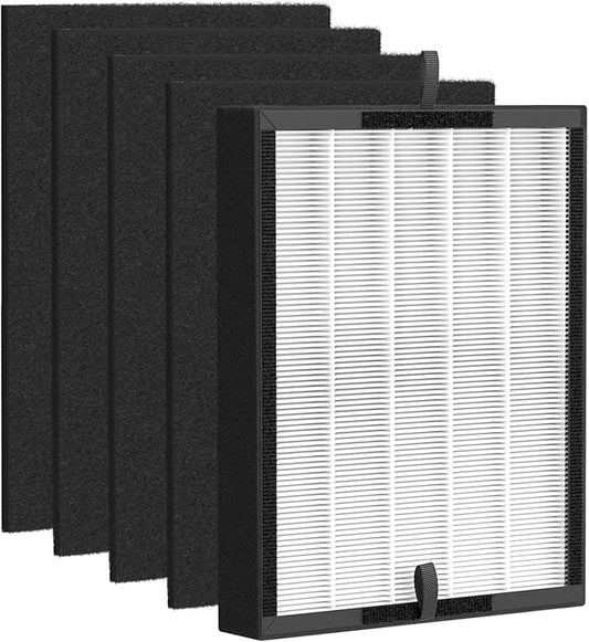 True HEPA 45i Replacement Filter, Compatible with 45i air purifier, Compared # B4-Fresh/FL40-Silver-Carbon, 1 Pack HEPA Filter+4 Pre Filter