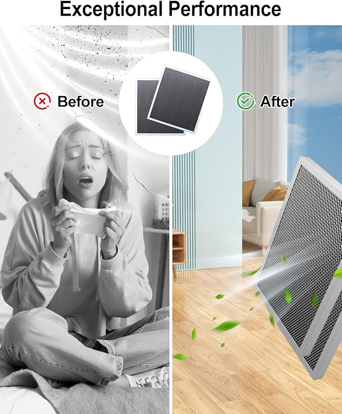 Washable Dehumidifier Filter Fits for AprilAire Whole-House Dehumidifiers Models E080 E100 and Dehumidifying Ventilator 8192A Replace 5881, MERV 8 Replacement Filter 12x13.5x1(Pack of 2)