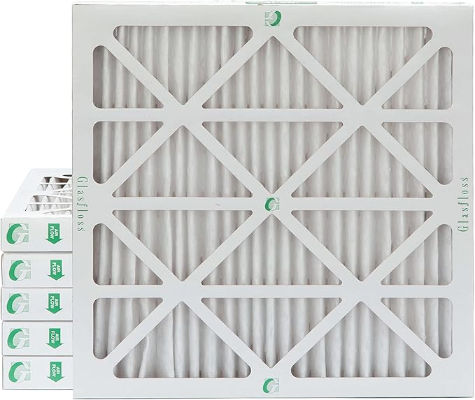 Glasfloss 24x24x2 MERV 10 (FPR 5-6) 2" Inch Pleated Air Filters Box of 6. Actual Size: 23-3/8 x 23-3/8 x 1-3/4