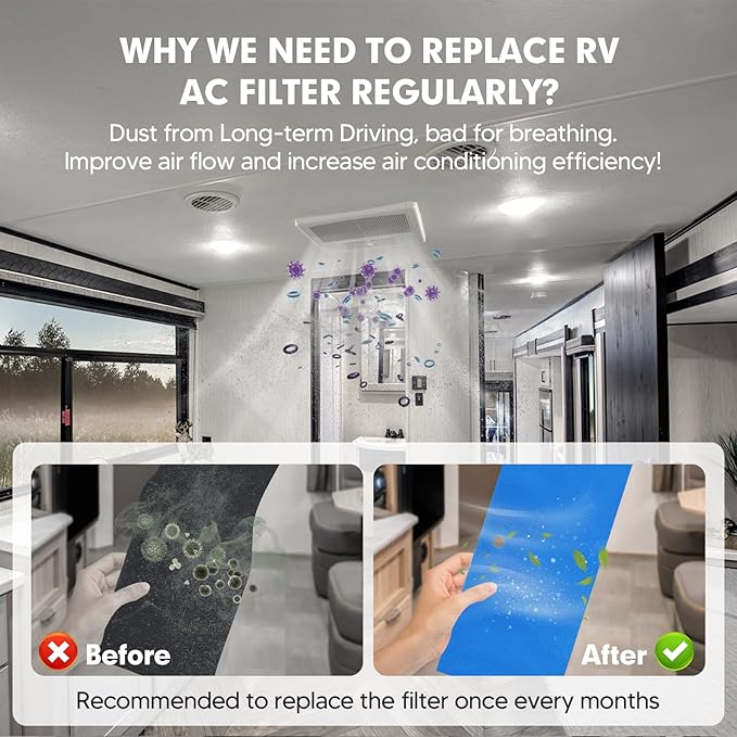 4-PACK RV Air Conditioner Filter Replacement Filters For MERV 6 AC Air Filter 6" x 14"