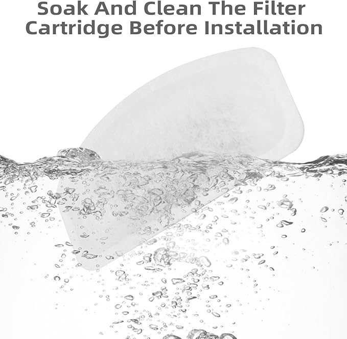 12 Pack Replacement Filters for D30 67oz/2L Automatic Pet Fountain, Carbon Cat Water Fountain Filters, Triple Filtration Pet Fountain Filter Replacement (6Pcs Pump Filters)