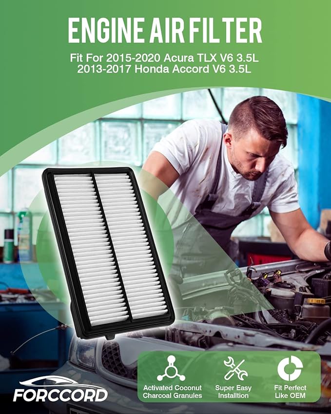 Cabin Air Filter and Engine Air Filter Fit for MDX 2016-2020, Passport 2019-2022, PILOT 2016-2022, Ridgeline 06-14/17-24 Activated Carbon Cabin Filter Replacement CF10134 CA12061 Accessories