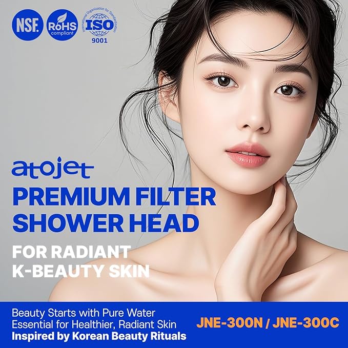Premium Showerhead Replacement Filters Crafted With Korea's Luxury Beauty Culture - Pure Carbon Filters (5 Filters) – Compatible with Atojet JNE300 (JNE300-FLT-5PC)