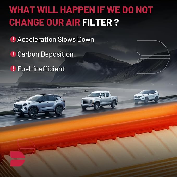 BDFHYK CA10465 Engine Air Filter Compatible with Chevrolet Equinox 2010-2017, Compatible with GMC Terrain 2010-2017, 2.4L 3.0L 3.6L, Replace# 25899727