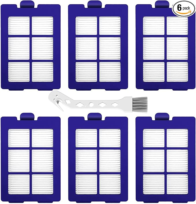 6-Pack X8 Replacement Filters for Eufy RoboVac X8/X8 Hybrid Robot Vacuum - HEPA Washable Filter Accessories with 3-Layer Filtration System