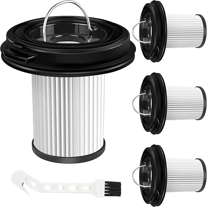 4 Pack Vacuum Filter for Bissell CleanView XR Pet 300W/CleanView XR 200W Cordless Vacuum Filter Replacement 3789 3789U 3789X 3797 3797V 3797W Replace 1638010 with 1 Little Brush