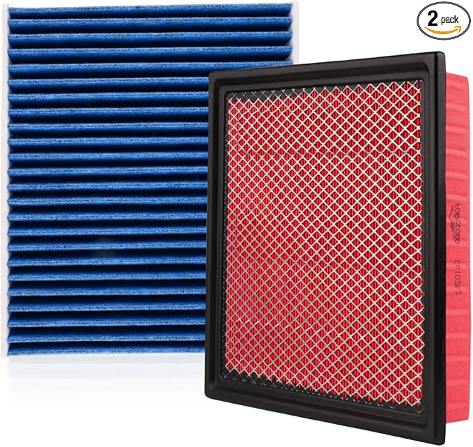 Cabin & Engine Air Filter fit for Ford F-150 2015-2023 2024 2025 2026 Activated Carbon Cabin Filter Replacement CF12150 CA10262 Car Accessories