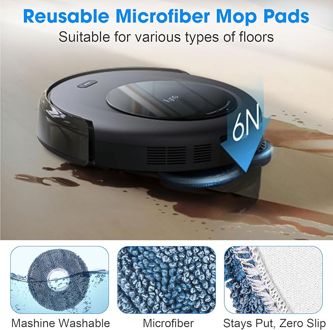 25PCS Replacement Parts for eufy Omni C20 Vacuum Cleaner Includes Main Brush, Mop Pads, HEPA Filters, Dust Bags, Side Brushes High-Performance Compatible with eufy Robot Vacuum Cleaner