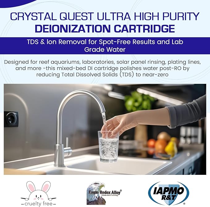 Ultra High Purity DI Resin Cartridge | 2-7/8" x 9-3/4" | Crystal Quest