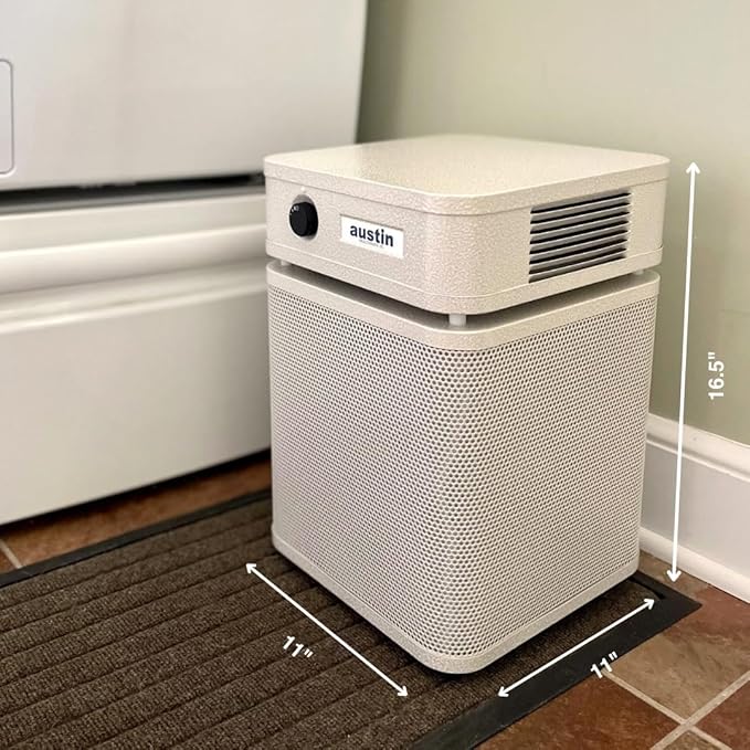 Austin Air HealthMate Plus Junior Air Purifier, White - Advanced 4- Stage Filtration Air Purifiers For Home with Activated Carbon & Zeolite - Ideal as Air Purifiers for Bedroom, Model A250