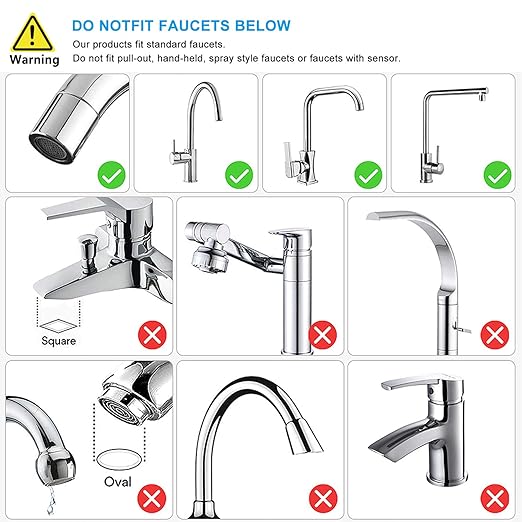 ACF Replacement Filters for LCF Faucet Mount Filter, Advanced Activated Carbon Fiber(ACF), Reduce Chlorine (taste and odor), Lead, Last Up to 6 Months (4 Pack)