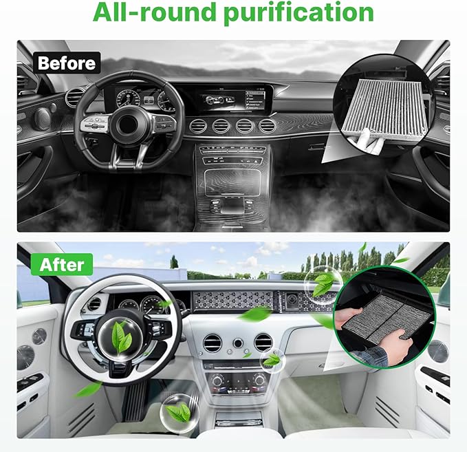 2-Pcs Cabin Air Filter for Crosstrek 2016-2017, Forester 2009-2018, Impreza 2008-2016, WRX 2012-2021, XV Crosstrek 2013-2015 Car Replacement for CF10930 Essential Automotive Accessories