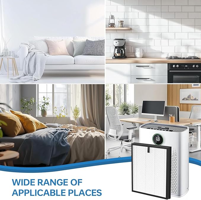 CERO HAP603 Filter Replacement for ECOSELF HAP603WF, HAP603 Filter for ECOSELF, 3-in-1 H13 True and Activated Carbon, 2 Pack (White)