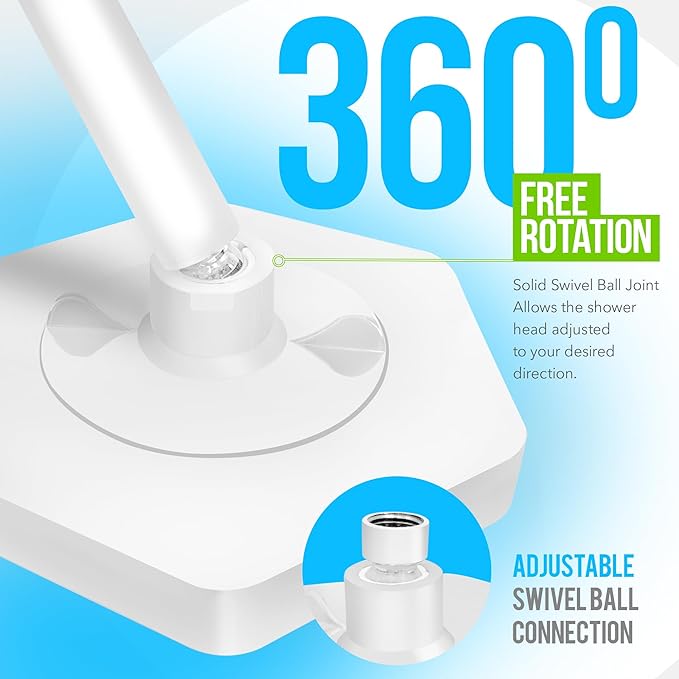 AquaHomeGroup Luxury Filtered Shower Head Set - 20 Stage Shower Filter for Hard Water, Chlorine, Fluoride, Heavy Metals - Water Filter Shower Head with Vitamin C E A Patent Pending (White)