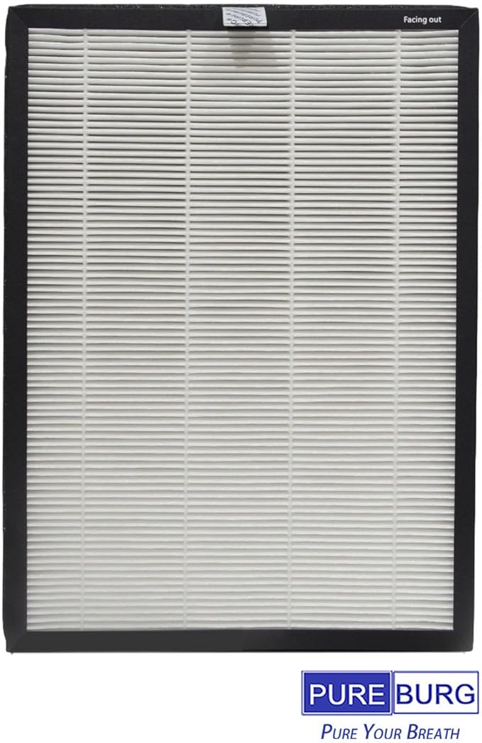 PUREBURG Replacement Filter Compatible with LUFTRUM C3500 Air Purifier,2-Pack (2 filters per pack) H13 HEPA Activated Carbon 3-Stage Filtration