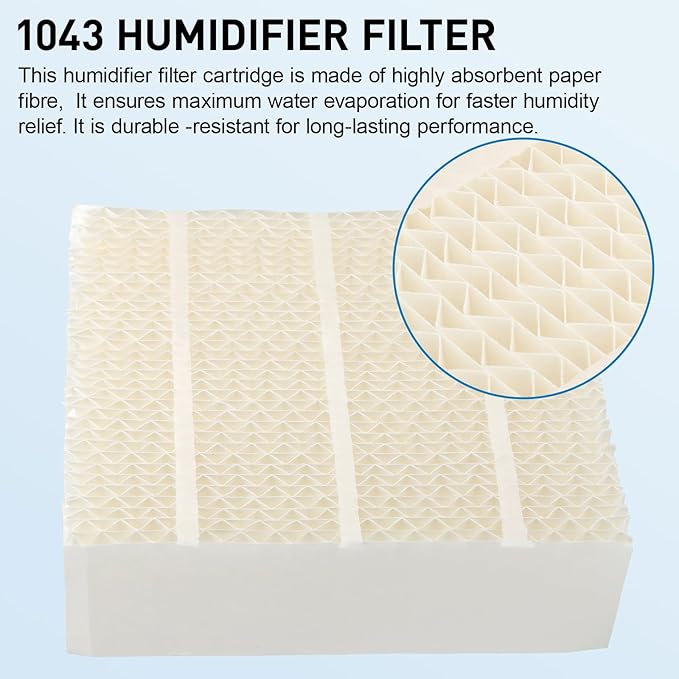 1043 Super Wick Humidifier Filter Replacement for Essick Air Aircare Ep9800 Ep9700 Ep9500 and Bemis Space Saver 800 8000 for 821000 826000 826800 831000 Air Care Filters Evaporative Humidifier Wick
