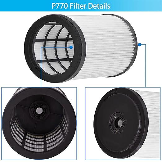2 Pack Replacement Vacuum Filters for Ryobi P770 18V ONE+ Cordless Wet/Dry Vacuum Cleaner, Compatible with Filter # 313052002