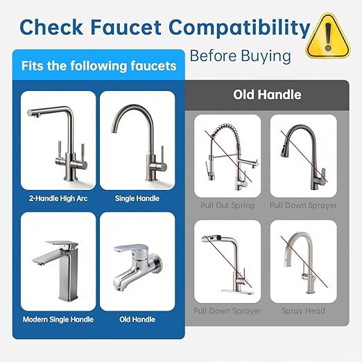 Water Filter for Sink Faucet,4-in-1 Faucet Water Filter with Filtration/Raw/Booster/Cleaning Mode,NSF42 Reduces Chlorine & Odors,35” Hose and 360° Cleaning,Fits 95% of Kitchen Faucets,LJ209,1 Filter