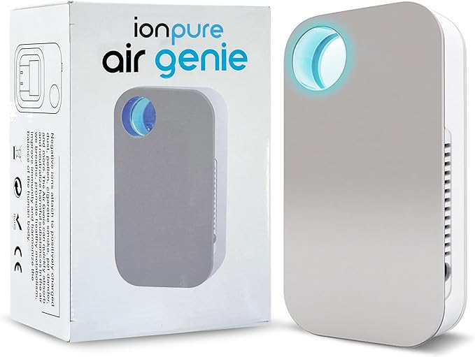 Ion Pure Plug In Air Purifier for Home | Negative Ion Technology for Allergen and Odor Reduction No Filter Compact, Quiet Operation Air Ionizers for Home Kitchen, Bedroom, Bathroom Air Purifiers