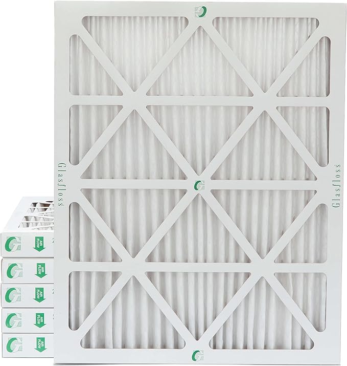 Glasfloss 18x20x2 MERV 10 (FPR 5-6) 2" Inch Pleated Air Filters Box of 6. Actual Size: 17-1/2 x 19-1/2 x 1-3/4