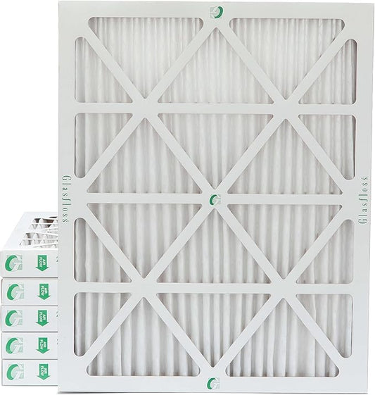 Glasfloss 16x20x2 MERV 10 (FPR 5-6) 2" Inch Pleated Air Filters Box of 6. Actual Size: 15-1/2 x 19-1/2 x 1-3/4