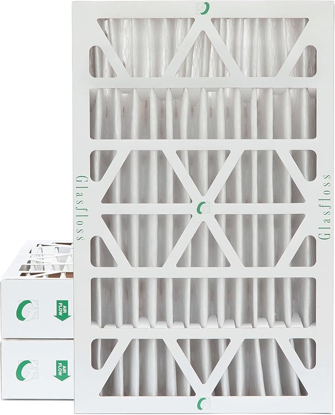 Glasfloss 16x25x4 MERV 10 (FPR 5-6) 4" Inch Pleated Air Filters Box of 3. Actual Size: 15-1/2 x 24-1/2 x 3-3/4