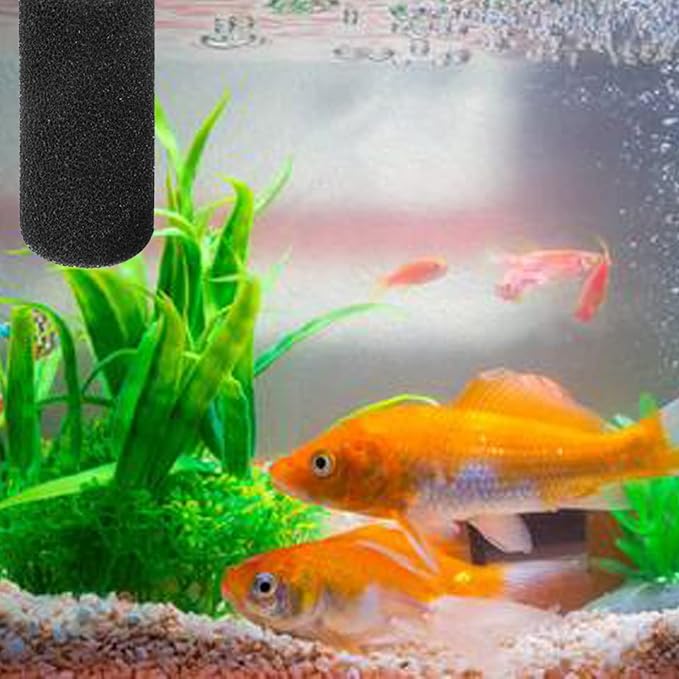 6 Pack 5.9″ x 2.6 Inch Aquarium Pre-Filter Sponges Foam Filter Cartridges with 0.8" Inner Hole