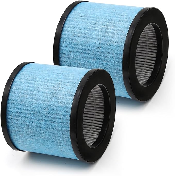 TPAP002 HEPA Filter Replacement for TOPPIN TPAP002 Air Purifier Comfy Air C1, H13 HEPA Type and Activated Carbon Pre-Filter, TPFF002, 2-Pack