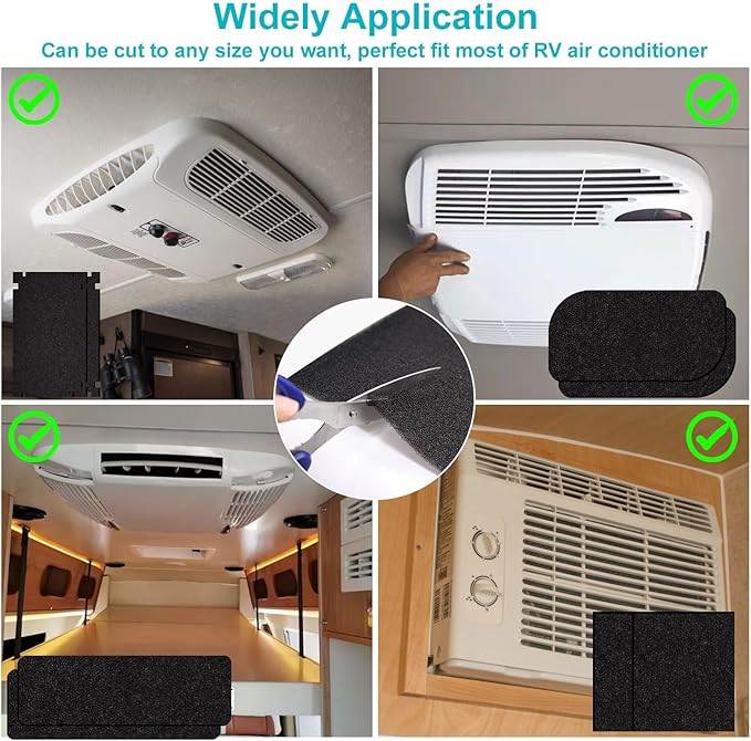 RV A/C Filters Replacement, 16 x 40 x 1/4 Inches RV Air Conditioner Replacement Filters, Can Cut to Fit RV Air Conditioner Filter for Motorhome Travel,Travel Trailers, Camper