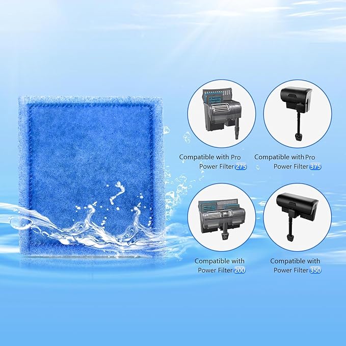 Aquarium Filter Cartridge 16 Pack Rite-Size C Filter Replacement Cartridges Compatible with PRO Power Filters 275/375 /Power Filters 200/350