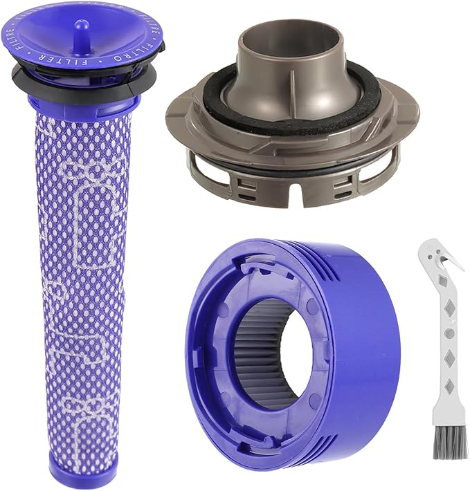 Filter Replacement & Motor Cover Compatible with Dy-son V7 V8 Animal and Absolute Cordless Vacuum Cleaners