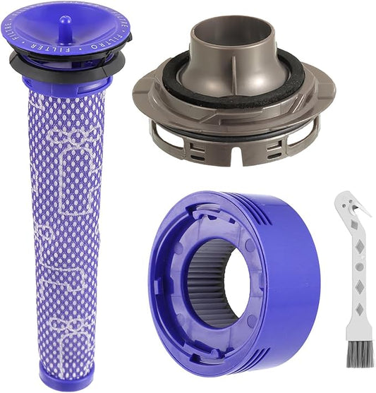 Filter Replacement & Motor Cover Compatible with Dy-son V7 V8 Animal and Absolute Cordless Vacuum Cleaners