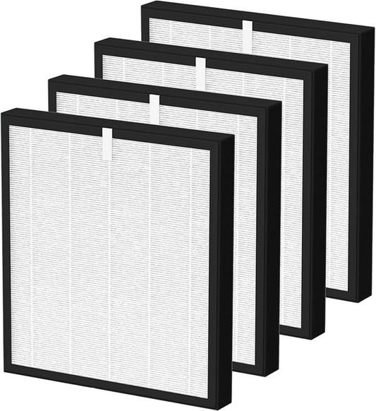 TZ-K2 TRUE HEPA Replacement Filter Compatible with ToLife TZ-K2, 3-in-1 H13 Activated Carbon TZ-K2-A Filter, 4 Pack