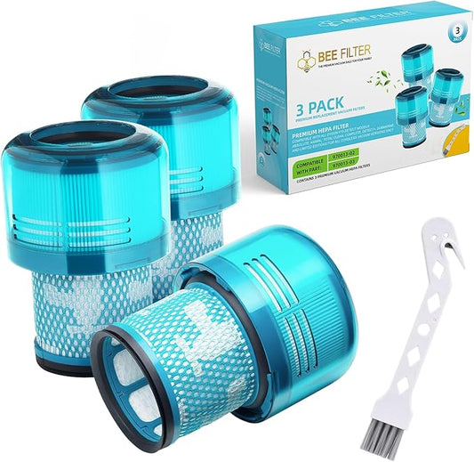 Dyson V15 Filter, 3-Pack Premium True HEPA Replacement Filters Compatible with Dyson V15 Detect, V15 Detect Absolute, V15 Submarine, V15 Detect Filter, V11 Animal Filter, V11 Filter, Part no 970013-02