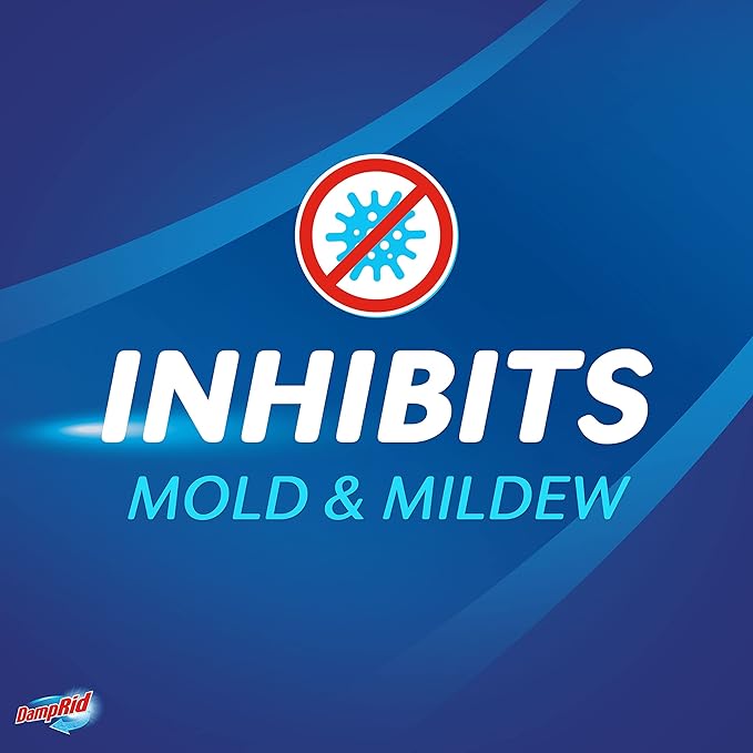 DampRid Fragrance Free Hanging Moisture Absorber, 15.4 oz., 6 Pack - Eliminates Musty Odors for Fresher Air, Ideal Moisture Absorbers for Closet, 10% More Moisture Absorbing Power*