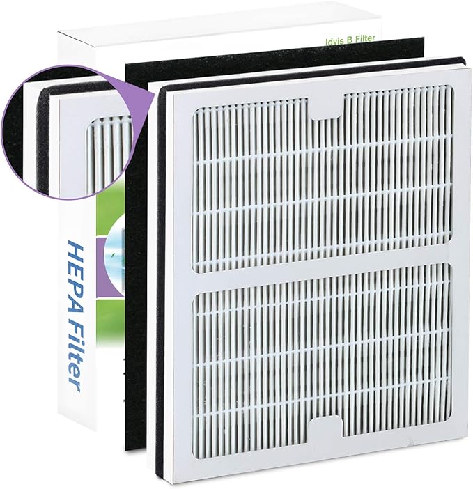 FilledwithLove Compatible 1 Pack Idylis AC-2125, AC-2126, IAP-10-125, IAPC-40-140, IAP-10-150, IAP-10-050 HEPA & Carbon Filter Set