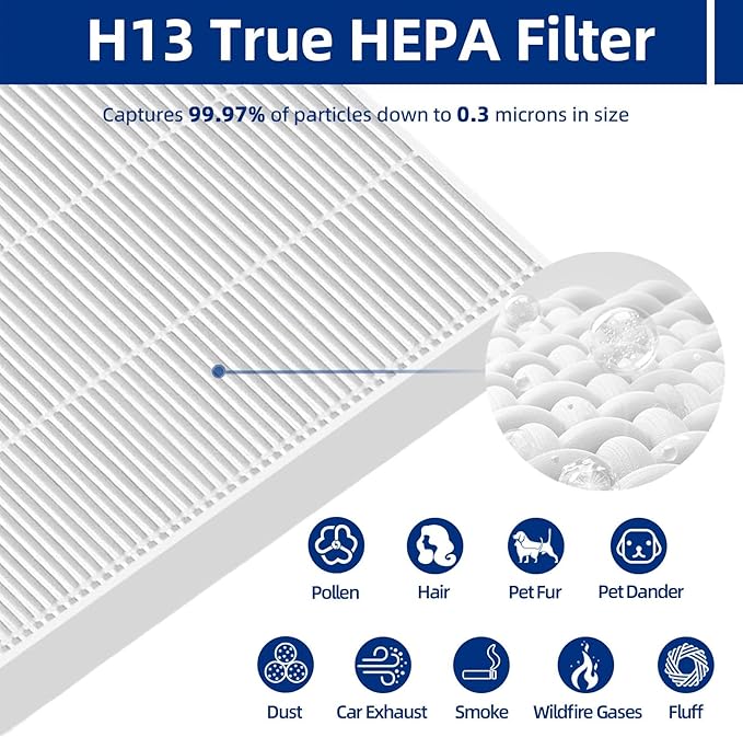 5510 5520 Air Filters Replacement Q 1712-0123-00 Compatible with Winix 5510 5520 Air Purifier, 2 Pack Pleated Filters +2 Pack Activated Carbon Filter + 1 Pack Cleaning Brush