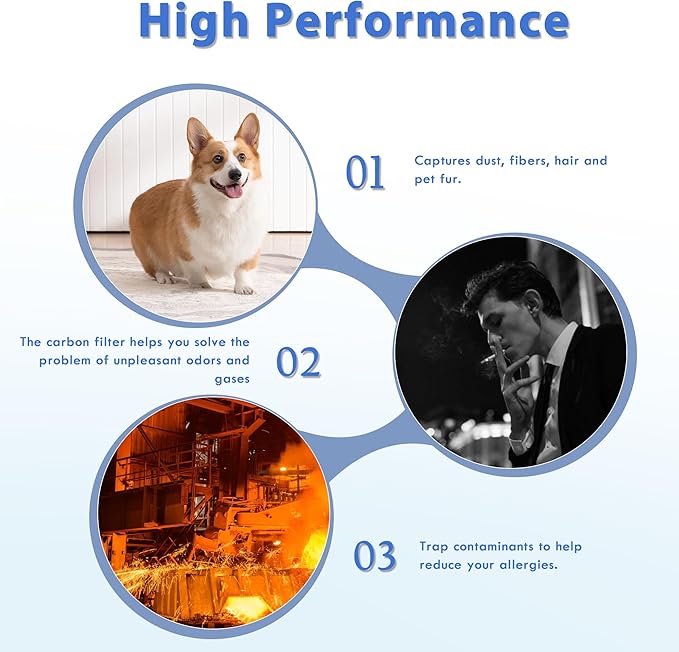 HPA5100B True HEPA Replacement Filter Compatible with Air Purifiers HPA5100 HPA5150 HPA3100, 2 R HEPA, 2 S Carbon and 4 A Pre-Filters, Part # HRF-R1 HRFSC1 HRF-ARVP100 HRF-A100