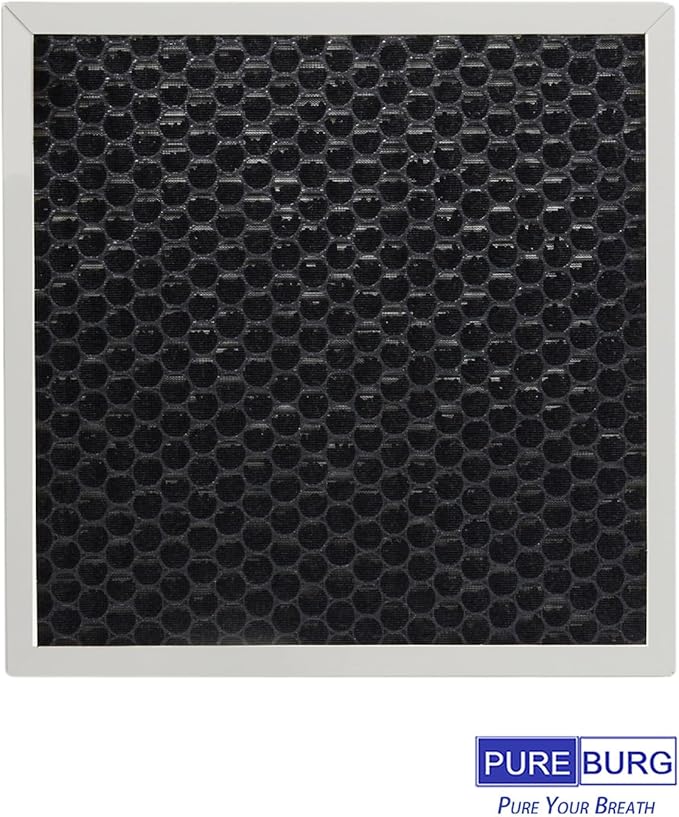 PUREBURG Replacement True HEPA Filter Compatible with LAMPICK Cleaner-A6 Air Purifier,2-Pack H13 4-Stage Filtration Activated Carbon