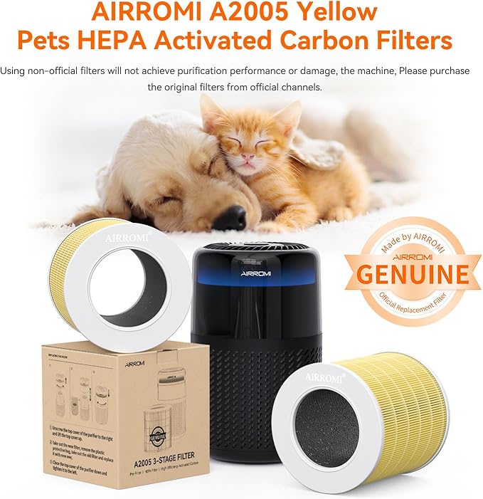 A2005 Yellow Pets Filter 2pack