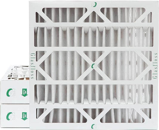 Glasfloss 24x24x4 MERV 10 (FPR 5-6) 4" Inch Pleated Air Filters Box of 3. Actual Size: 23-3/8 x 23-3/8 x 3-3/4