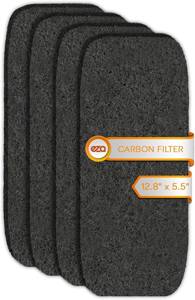 RV Premium Charcoal Activated Carbon Fiber Air Conditioner Filter - Air Duct AC Carbon Filter Replacement for RV AC Vent (4 Pack, 12.875” x 5.5”)