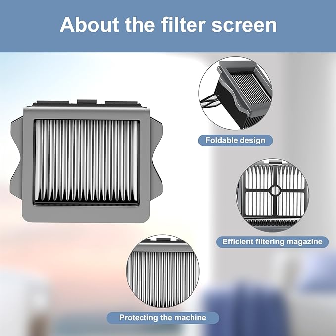 Vacuum Mop Replacement Parts Compatible with Tineco Roller Brush Replacement, Suitable with Ifloor 3 Series, Floor One S3 Series, Ifloor 5 Breeze Cleaner, Set Includes 3 Roller Brushes and 6 Filters