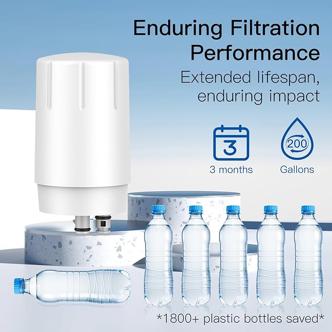 Faucets Filter Cartridge, Replacement for Faucet,Brita® 36311 On Tap Water Filtration System, FR-200, FF-100 Replacement, NSF Certified, White (Pack of 4)