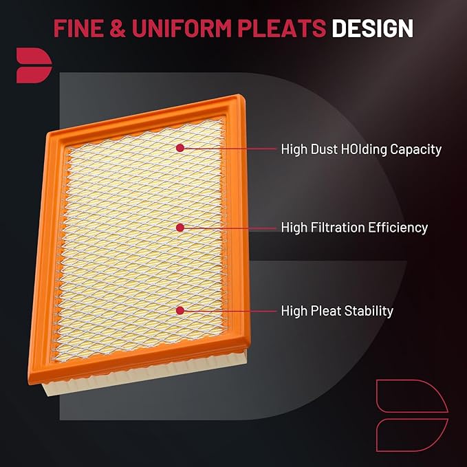 BDFHYK A24278 Engine Air Filter Compatible with Infiniti, Nissan, Saab & Subaru - 350Z, Altima, Frontier, Maxima, Murano, Pathfinder, Quest, Sentra, Xterra, FX35, G20, JX35, M30, Forester