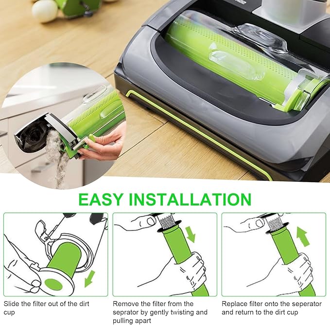 Vacuum Filter Compatible with Bissell AirRam Stick Vacuum Cleaner - Compare to Part # 1611215 for Models 1984 19844 1984B 1984C 2144 21448 19841 Replacement Filters Part(5 Pack)