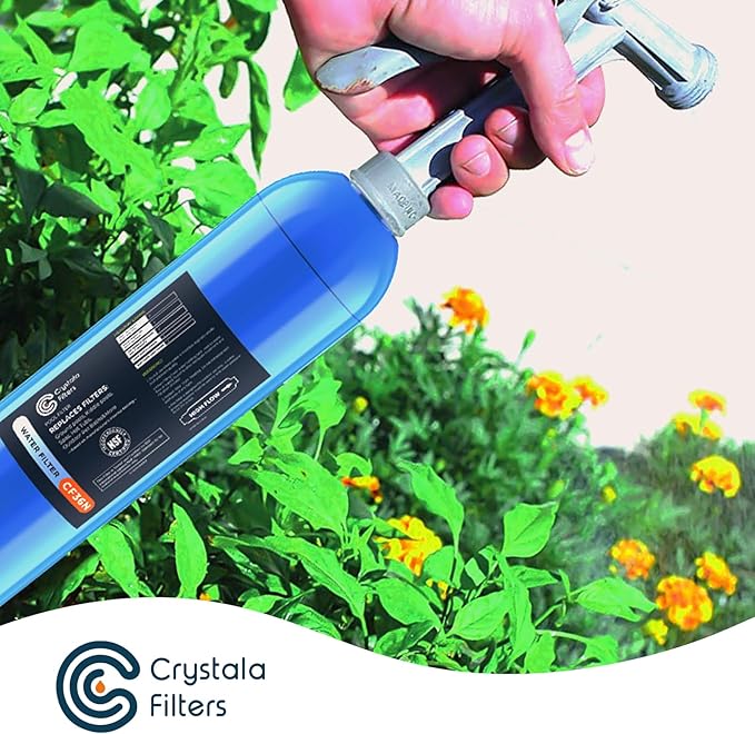 Crystala Garden Hose End Pre-Filter for Swimming Pool, Hot Tubs, Spa, Inflatable Pool, Ponds, Greatly Reduces Bad Taste, Odors, Chlorin and Sediment, up to 8,000 Gallons, 2 Pack